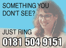 Ring 0181 504 9151 for more.